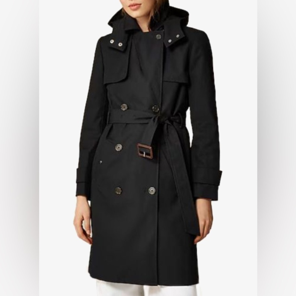 TNF Black Hooded Trench